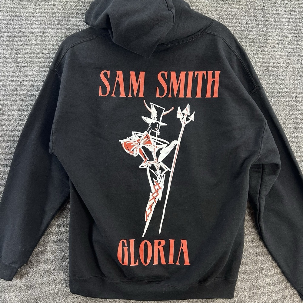 Sam Smith Gloria Graphic Pullover Hoodie Unisex Large Black White Red Tour 2023